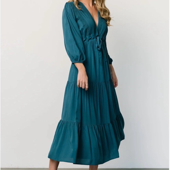 Baltic Born Deep Teal Long Sleeve Dress - Picture 1 of 6